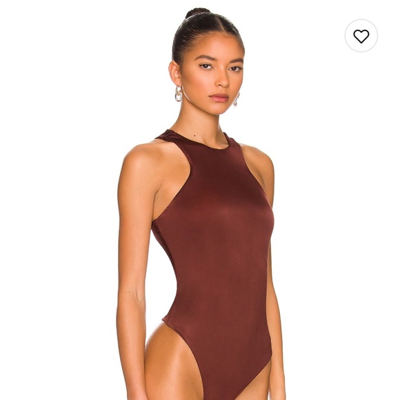 Revolve Brown High Neck Bodysuit NWOT - Picture 2 of 5